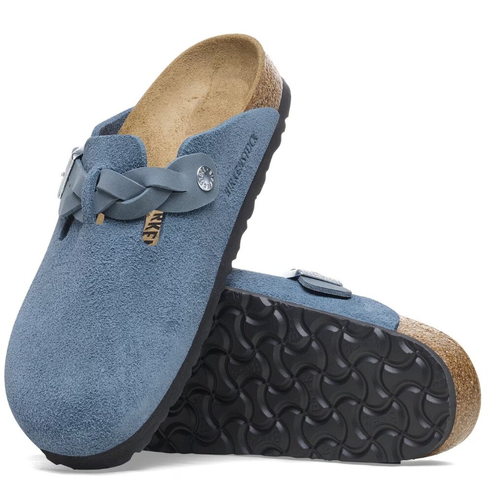 NWT BIRKENSTOCK Boston Braided in Elemental Blue - 39